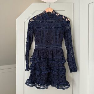 Self Portrait crochet dress